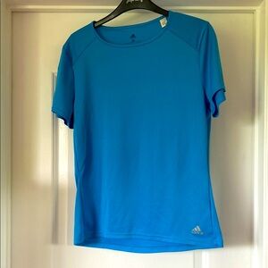 Adidas Blue Fitted Short Sleeve T-Shirt